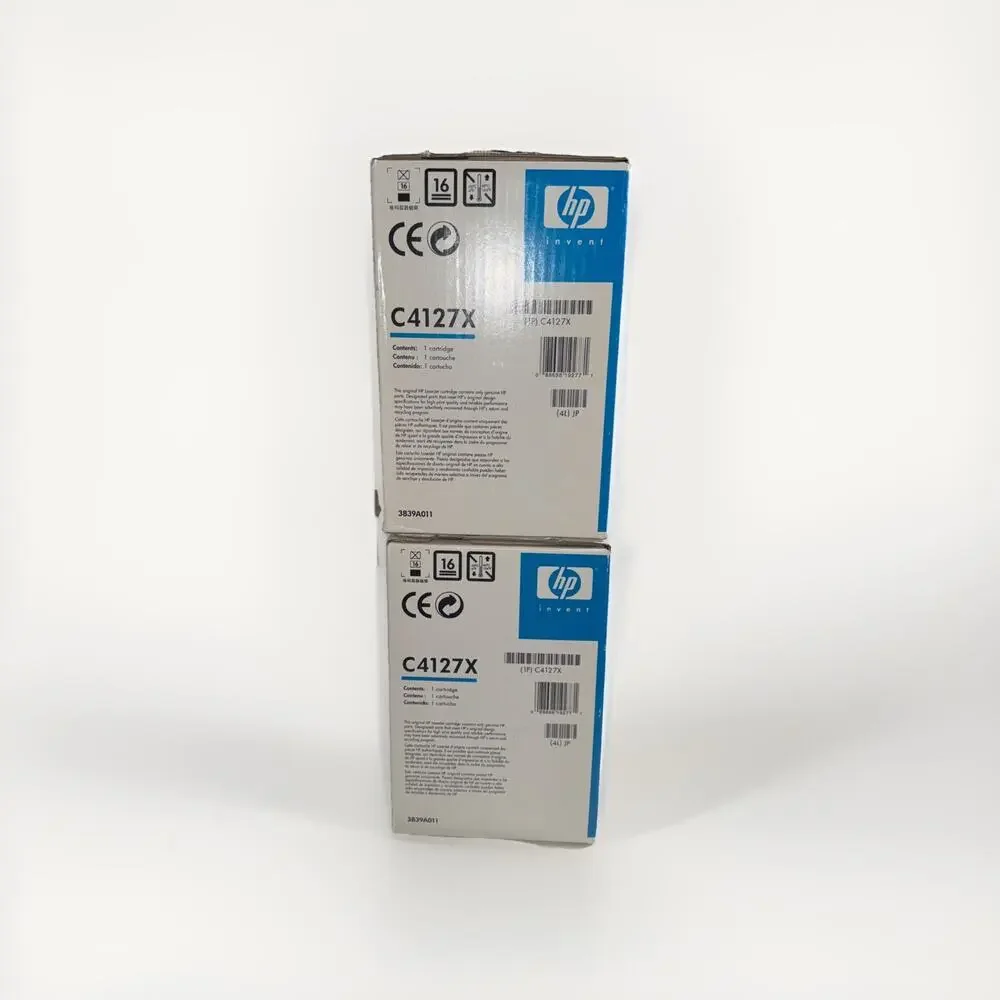 2x GENUINE HP C4127X 27X BLACK HIGH YIELD TONER 4000,4050 NEW SEALED RARE